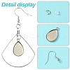 DIY Triangle & Fan 304 Stainless Steel Dangle Earring Making Kits DIY-FS0007-85-3