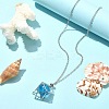Tarnish Resistant 304 Stainless Steel Braided Macrame Pouch Empty Stone Holder for Pendant Necklace Making NJEW-TA00079-01-2