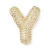 Rack Plating Brass Micro Pave Cubic Zirconia Pendants KK-Q790-01Y-G-1
