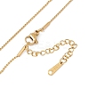 Heart Pendant Necklace with Twist Rope Chains X-NJEW-G074-45G-4