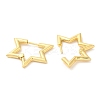 Rack Plating Brass Star Hoop Earrings for Women EJEW-D059-07G-2