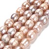 Natural Cultured Freshwater Pearl Beads Strands PEAR-E016-107-1