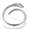 Non-Tarnish 304 Stainless Steel Snake Cuff Ring LS-RJEW-N038-113P-4