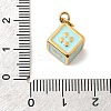 304 Stainless Steel Enamel Pendants STAS-P431-25G-03-3