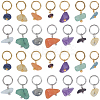126Pcs 14 Styles Natural Stone Chip Charms FIND-BBC0004-61-6