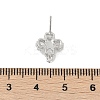 Brass Micro Pave Cubic Zirconia Stud Earring Findings KK-Z094-07P-4