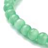 Round Cat Eye Beads Stretch Bracelets for Girl Women BJEW-A117-A-37-3