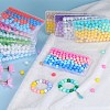 80Pcs 4 Style Round Silicone Focal Beads SIL-SZ0001-22I-6