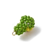 3D Glass Seed Beaded Avocado Pendants PALLOY-MZ00567-4