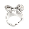 Brass Micro Pave Cubic Zirconia Adjustable Rings RJEW-E091-02P-3