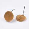 Flocky Iron Stud Earring Findings IFIN-S704-37C-2