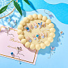 10Pcs 10 Styles Butterfly & Flower Alloy K9 Glass Charms Nail Art Decoration MRMJ-TA0001-41-6