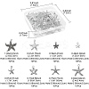 80Pcs 8 Style Tibetan Style Alloy Pendants TIBEP-YW0001-46-3