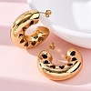 C-Shaped 304 Stainless Steel Stud Earrings for Women EJEW-A125-01G-5