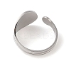 Non-Tarnish 304 Stainless Steel Cuff Rings RJEW-Q812-01P-3