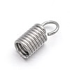 Tarnish Resistant 304 Stainless Steel Coil Cord Ends X-STAS-N071-03-1