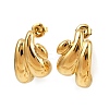 304 Stainless Steel Nuggets Stud Earrings EJEW-K268-28G-4