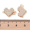 Brass Micro Pave Clear Cubic Zirconia Hook and S-Hook Clasps KK-S388-05G-3