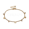 Crystal Rhinestone and Eye Shape Charm Anklet for Women STAS-D454-06G-1