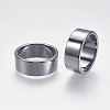Non-magnetic Synthetic Hematite Rings RJEW-K223-01-22mm-1