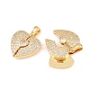 Brass Micro Pave Cubic Zirconia Openable Pendants KK-Z140-30G-02-2