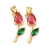 Brass Micro Pave Cubic Zirconia Pendants KK-A284-13G-01-1