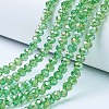 Electroplate Glass Beads Strands X-EGLA-A034-T4mm-B11-1