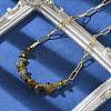 Natural Larvikite Chip Beaded Necklaces NJEW-C070-04G-02-5