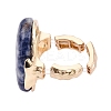 Synthetic Blue Aventurine Stretch Finger Rings RJEW-N055-01A-4