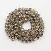 Electroplate Glass Beads Strands X-GR8MMY-9AB-1