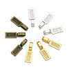 Tibetan Style Alloy Glue-on Flat Pad Bails TIBE-TA0001-09-3