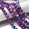 Natural Agate Beads Strands G-NH0001-G04-01-2