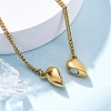304 Stainless Steel Heart Pendant Necklaces for Women NJEW-Z065-06G-2