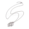 Crystal Stone Cage Pendant Necklaces NJEW-JN04758-03-1