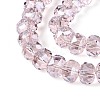 Electroplate Transparent Glass Beads Strands EGLA-N022-05B-C05-3