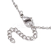 Round Natural Cultured Freshwater Pearl Pendant Necklaces X-NJEW-JN04965-5