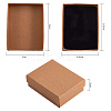 Kraft Cotton Filled Cardboard Paper Jewelry Set Boxes LS-CBOX-R036-11A-4