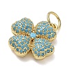 Brass Micro Pave Cubic Zirconia Pendants KK-CBA56EF-29G-02-2