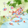 120Pcs 8 Colors Frosted & Gradient Color Opaque Resin Beads RESI-TA0003-85-7
