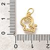 Rack Plating Brass Micro Pave Cubic Zirconia Pendants KK-H508-28G-08-3