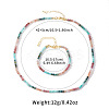 Natural Gemstone Beaded Bracelets & Necklaces Set for Women DW2258-4