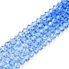 Gradient Color Baking Paint Glass Bead Strands X1-DGLA-A039-T4mm-A020-4