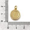 Brass Micro Pave Clear Cubic Zirconia Pendants ZIRC-I070-068G-3