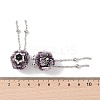 Handmade Flower Polymer Clay Rhinestone Tassel Dangle Beads CLAY-H003-02P-02-3