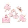 20Pcs 5 Styles Valentine's Day Theme Alloy Enamel Pendants ENAM-FP0002-15-3