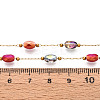 Handmade Glass Oval Link Chains CHS-T006-35G-3