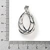 Natural White Jade Teardrop Pendants G-G112-03P-01-3