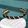 304 Stainless Steel Enamel Bangles for Women LS-BJEW-H637-01G-2