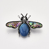 Natural Agate Brooches/Pendants X-G-S353-08E-2