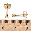 304 Stainless Steel Flat Round Stud Earring Findings STAS-D389-04A-G-3